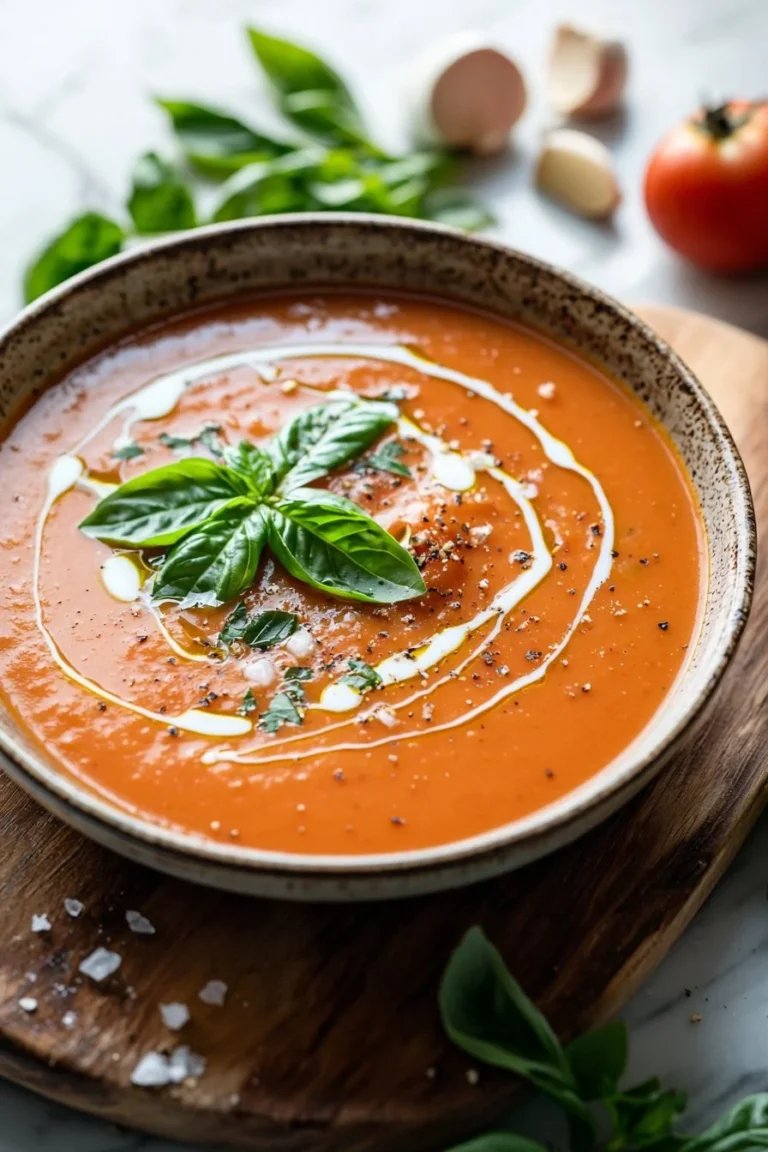 Cremige Tomaten-Basilikum-Suppe aus dem Schnellkochtopf