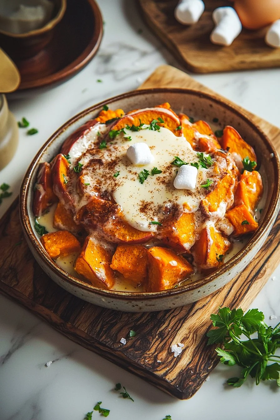 Leckerer Süßkartoffelauflauf aus dem Ofen, perfekt für jede Mahlzeit
