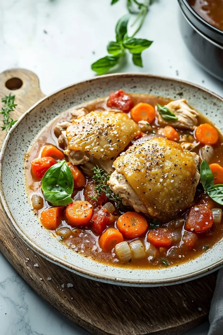 Toskanischer Hähncheneintopf aus dem Slow Cooker mit frischen Zutaten