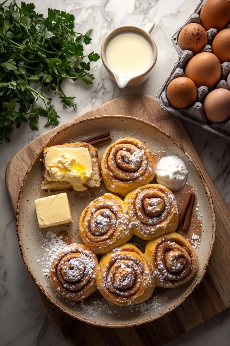 Frisch gebackene Zimtschnecken-Frühstücksbrötchen auf einem Teller