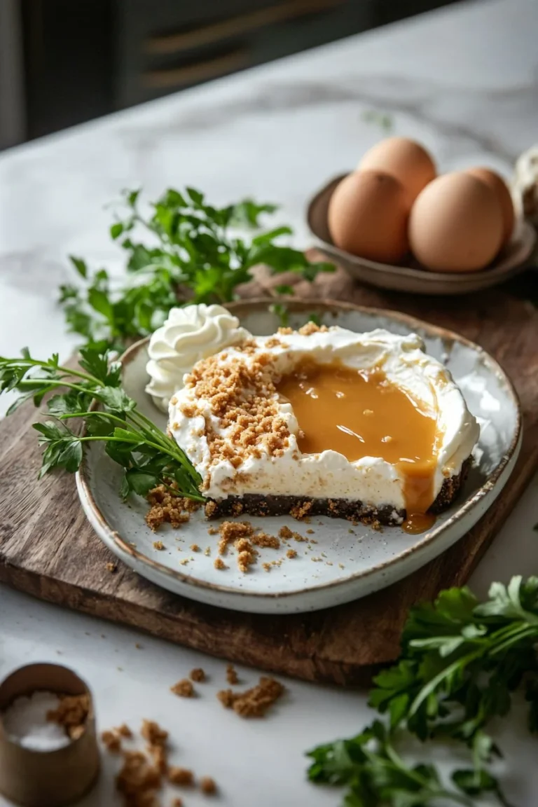 Geladene Butterscotch-Käsekuchen mit Karamellglasur