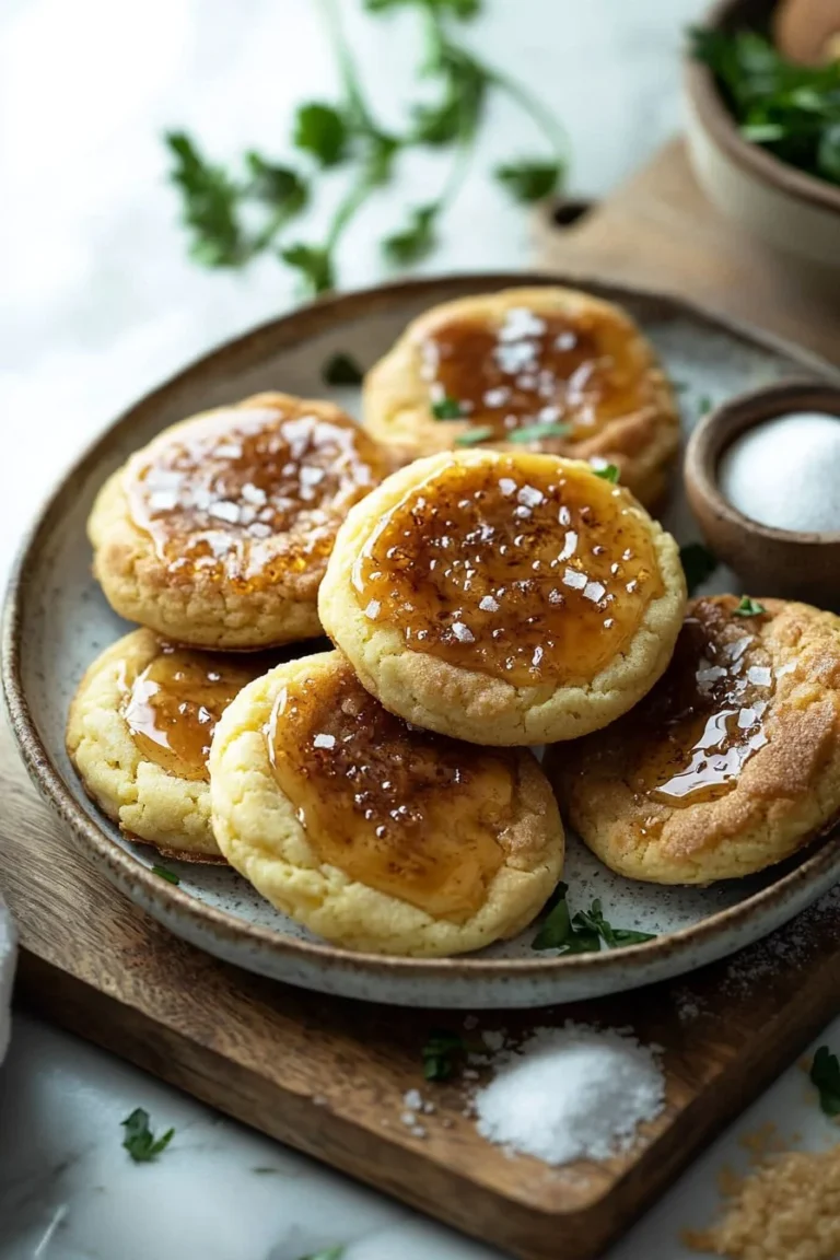 Irresistible Crème Brûlée Kekse auf einem Teller