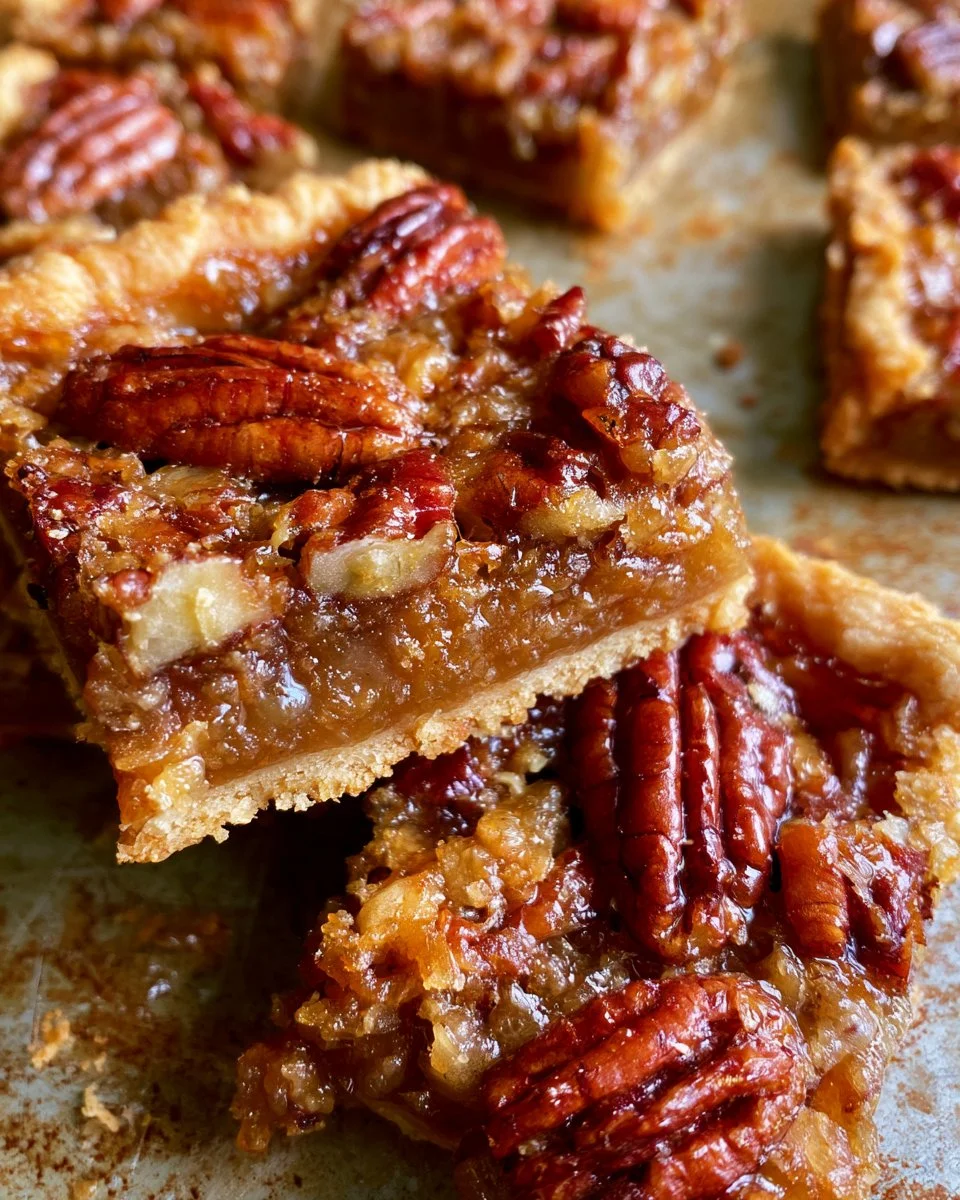Pekanusskuchen-Riegel aus frischen Zutaten, ideal für Snacks